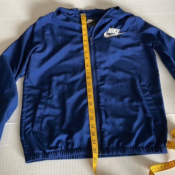 Nike navy blue hooded windbreaker jacket youth size Large - Picture 9 of 13